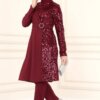 Traje de mujer de tela crepé, tallas 38-48, código de venta al por mayor 2542 9, procedente de Turquía. suite mujer tela crepe 38-48 mayoreo codigo 2542