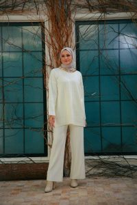Комплект женского трикотажа фустан, верх и низ: свободный стандартный размер - изготовлено в Турции на экспорт