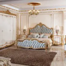 Классический спальный гарнитур Sedef: превратите свою спальню в рай вечной элегантности.