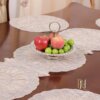 طقم مفارش ومفرش طاولة أمريكي - 7 قطع، 9 قطع، 13 قطعة، مطرز، مصنوع من تركيا مجموعة مفارش وعداء الخدمة الأمريكية - مجموعات رسم مطرزة 7 × 9 × 13 × قطعة