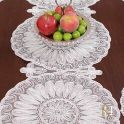 American Service Placemat And Runner Set - 7X 9X 13X Piece Embroidered Draw Sets 14 From Turkey american service placemat and runner set - 7x 9x 13x piece embroidered draw sets