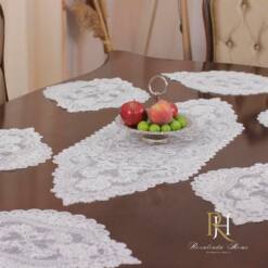Rosalindahome Brand Complete Table Setting: Table Runner And 6,8,12 Placemats - Versatile Lace Doilies For Dressers And Dining Tables - Elegant Dining Table Decor 10 From Turkey rosalindahome brand complete table setting: table runner and 6,8,12 placemats - versatile lace doilies for dressers and dining tables - elegant dining table decor