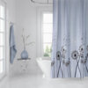dandelion patterned bath shower curtain - 71 x 79 inches (180x200cm) - hooks included