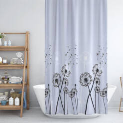 Dandelion Patterned Bath Shower Curtain - 71 X 79 Inches (180X200Cm) - Hooks Included 6 From Turkey dandelion patterned bath shower curtain - 71 x 79 inches (180x200cm) - hooks included