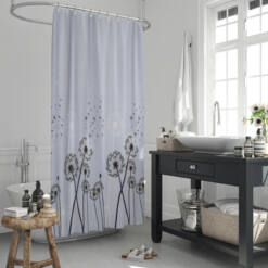 Dandelion Patterned Bath Shower Curtain - 71 X 79 Inches (180X200Cm) - Hooks Included 5 From Turkey dandelion patterned bath shower curtain - 71 x 79 inches (180x200cm) - hooks included