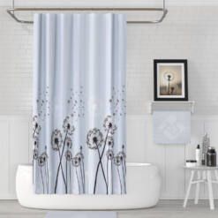 Dandelion Patterned Bath Shower Curtain - 71 X 79 Inches (180X200Cm) - Hooks Included 4 From Turkey dandelion patterned bath shower curtain - 71 x 79 inches (180x200cm) - hooks included