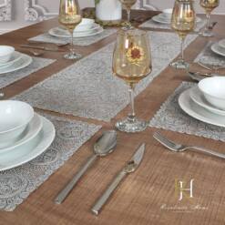 Oscar American Service Placemat And Runner Set - Exquisite Embroidery For Your Table 14 From Turkey oscar american service placemat and runner set - exquisite embroidery for your table