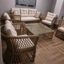 Ensemble de meubles en rotin Avlu : élégance artisanale de Turquie