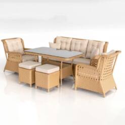 avlu rattan furniture set: handcrafted elegance from turkiye
