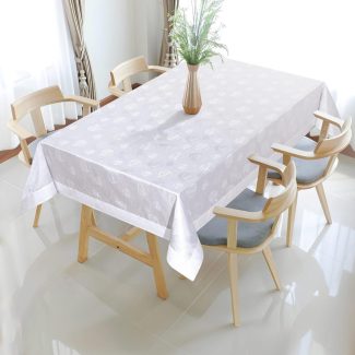 Border Leaf Pattern Water Repellent Tablecloth – 160...