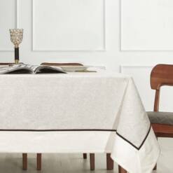 Daisy Cotton Border Bias Tablecloth 160X220Cm 14 From Turkey daisy cotton border bias tablecloth 160x220cm