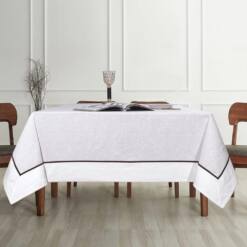 Daisy Cotton Border Bias Tablecloth 160X220Cm 11 From Turkey daisy cotton border bias tablecloth 160x220cm