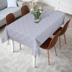 Polycotton Cotton Damask Pattern Tablecloth 160X220 Cm - Elegant And Durable Tablecloth 5 From Turkey polycotton cotton damask pattern tablecloth 160x220 cm - elegant and durable tablecloth
