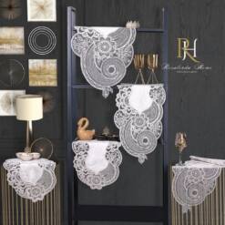 Jemma Velvet Lacy 5 Piece Runner Set Salon Set Tablecloth 12 From Turkey jemma velvet lacy 5 piece runner set salon set tablecloth