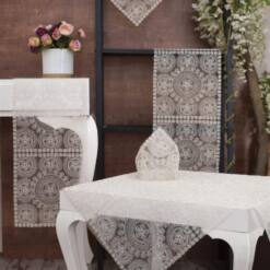 Victoria Hall 5 Pieces Embroidery Table Set 2 From Turkey victoria hall 5 pieces embroidery table set