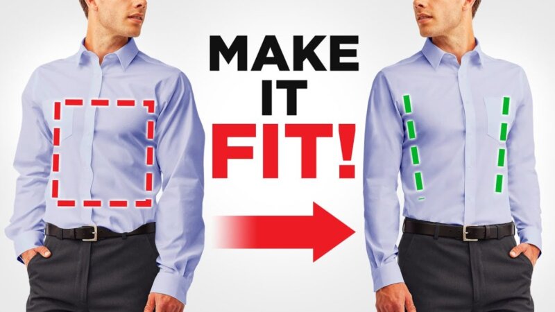 curious about how to tailor your own dress shirt? say goodbye to muffin tops!