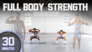 discover a challenging 30 minute strength workout with no equipment needed!