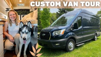 embark on a full tour of my brand new ford transit camper van! curiosity awaits with drifter vans 🚐✨