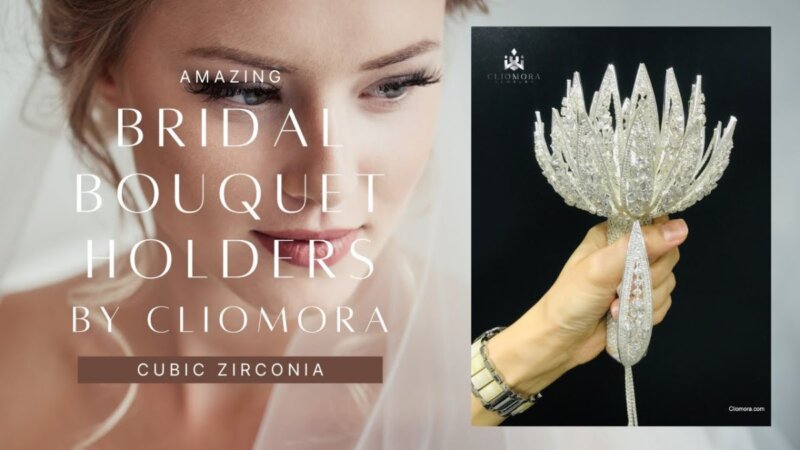 Sparkling Cz Crystal Bridal Bouquet Holder: A Touch Of Elegance From Turkey sparkling cz crystal bridal bouquet holder: a touch of elegance