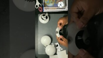 create spooky diy nightmare before christmas ornaments for halloween tree using dollar tree items. #shorts #dollartree