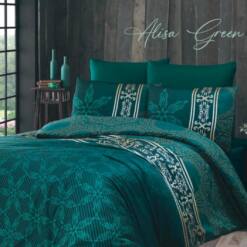 alisa green bedding set exquisite emerald collection 262