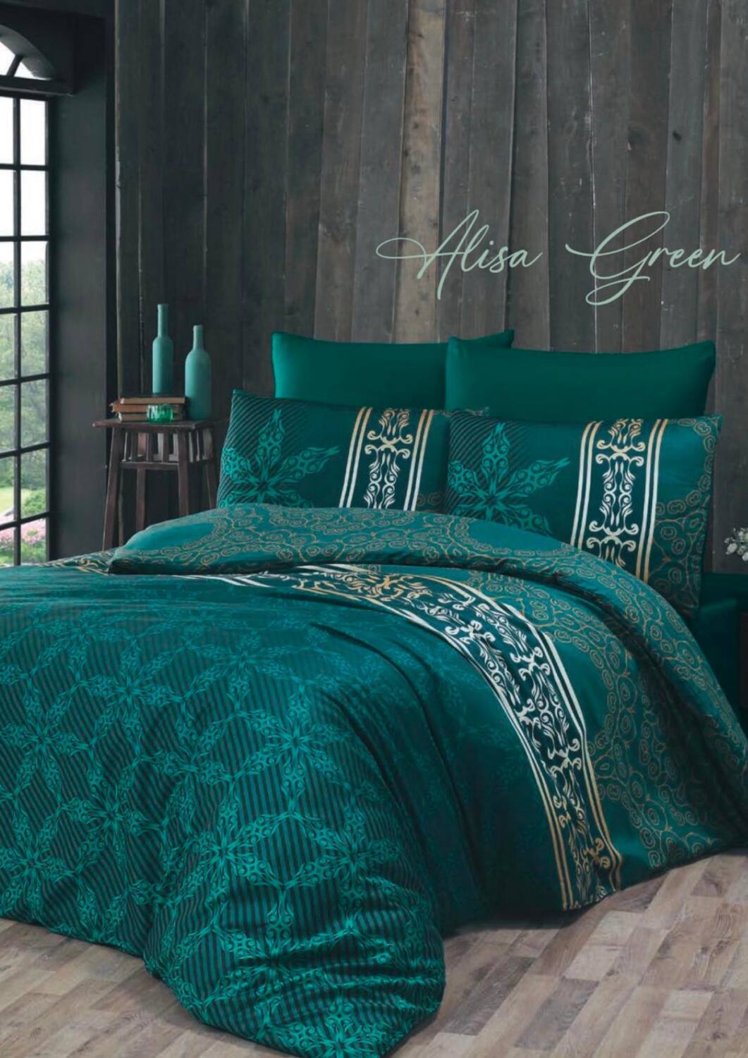 Alisa Green Bedding Set | Exquisite Emerald Collection From Turkey alisa green bedding set exquisite emerald collection 262