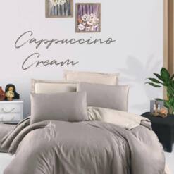 elegant cappuccino cream bedding set premium comfort 127