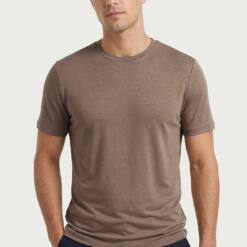 Erkek bambu murdum rengi t-shirt 334 636 69