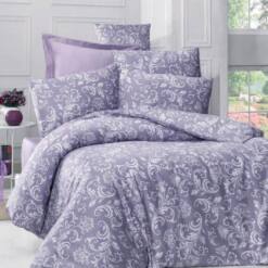 Σετ κλινοσκεπασμάτων λιλά premium χονδρικής comfort style 595