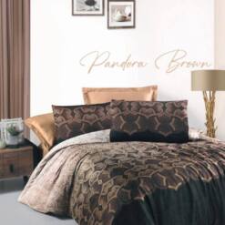 Ropa de cama Pandora marrón, diseño premium, lujo inigualable 430