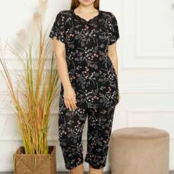 Completo pigiama da donna Bermuda Spring Branch taglia grande 2707BB