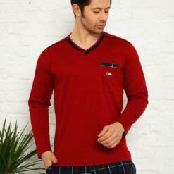 Bordo Ecoseli Long Sleeves Male Pijama Set 1167Uy 5 From Turkey t2708 td 1 2