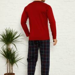 Bordo Ecoseli Long Sleeves Male Pijama Set 1167Uy 7 From Turkey t2708 td 1 4