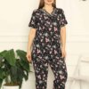 Ensemble pyjama bermuda Spring Branch Black BATTAL pour femme 2708BB