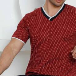 Bordo Short Sleeves Male Pijama Set 1199Ky 5 From Turkey t3153 td 1 2