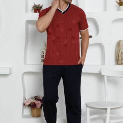 Bordo Short Sleeves Male Pijama Set 1199Ky 6 From Turkey t3153 td 1 3