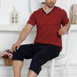 Bordo Bermuda Male Pijama Set 1199B 7 From Turkey t3156 td 1 4