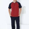 Bordo Short Sleeves Male Pijama Set 1200Ky 6 From Turkey t3184 td 1 3