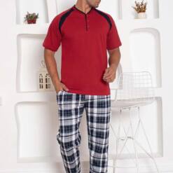 Bordo Square Short Sleeves Male Pijama Set 1206Ky 7 From Turkey t3252 td 1 4