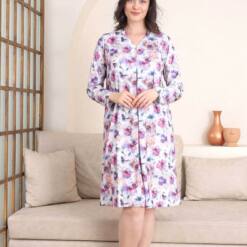Women'S Night - Flower Patterned Euzn Kol Lycra Viskon 2842Ug 4 From Turkey t3453 td 1 2