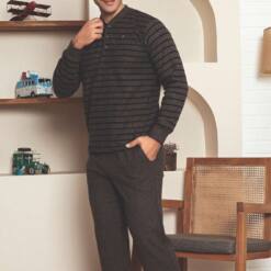 Men'S Coherman Pijama Set - Brown Winter Shardonlu Thessaloniki Fabric 1220Uk 5 From Turkey t3620 td 1 2