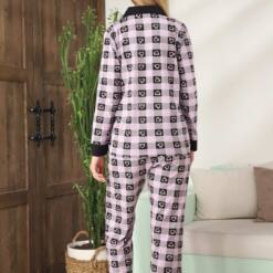 Women'S Pijama Set - Long Sleeve Lycra 2896Ukl With Square Front Button 7 From Turkey t3664 td 1 4