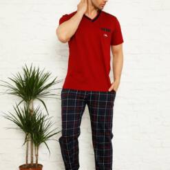 Bordo Ecoseli Short Sleeves Male Pijama Set 1167Ky 6 From Turkey t3758 td 1 3