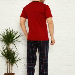 Bordo Ecoseli Short Sleeves Male Pijama Set 1167Ky 7 From Turkey t3758 td 1 4