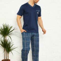 Indigo Ecoseli Short Sleeves Male Pijama Set 1167KY