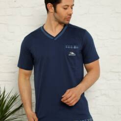 Indigo Ecoseli Short Sleeves Male Pijama Set 1167Ky 4 From Turkey t3759 td 1 2