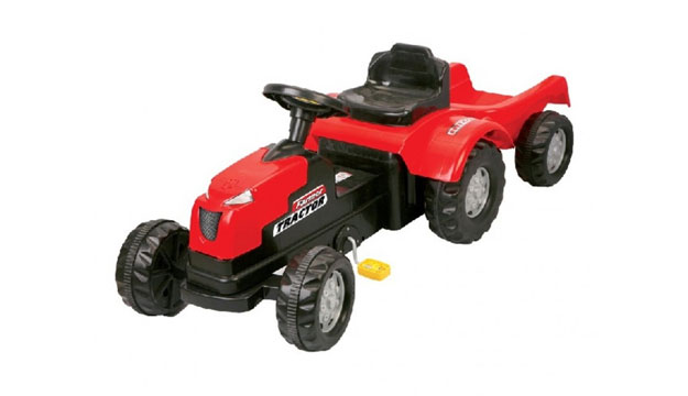 Premium Kids Pedaled Toy Tractor With Detachable Trailer – Vibrant Red Children'S Ride-On Farmer Vehicle From Turkey Simsek Toys Mask Pedalled Kid's Tractor Code 8010